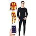 Produktbild Beheizbare Unterwäsche Elektrische USB thermounterwäsche für Herren Damen Atmungsaktive Heizung Base Layer Fleece Gefütterte Langarm Beheizte Hose Set mit Waschbar & APP Temperaturregelung,Black,L