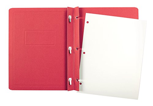 Oxford Title Panel And Border Front Report Covers, Red, Letter Size, 25 Per Box, (52511) #TOP1