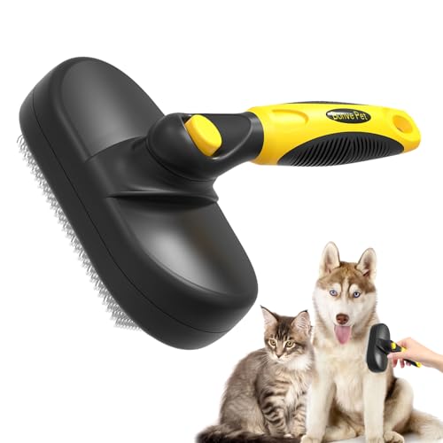 JINGLING Cepillo para la pérdida de cabello, herramienta para el cuidado del cabello | Eliminador de pelo de gatos con botón de vaciado | Para baño, apartamento, viajes, ducha, bienestar