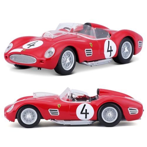 Xiangtat 1:43 B18-36307 F-errari Racing 250 Testarossa Testa rossa1959, Red 4 Alloy Car Die Cast Car Model (250 Testarossa 1959, 4)