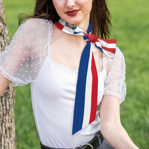 America Dominican Republic Flag Lightweight Women's Fashion Scarf - Versatile Printed Scarf for Daily Wear, Office & Parties3