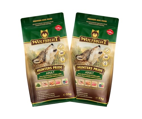 Wolfsblut Hund Adult | Trockenfutter | Multi Bundle | Mix Paket | Sparpaket | 2 x 2 kg | Verschiedene Sorten (2 x 2 KG, Hunters Pride)