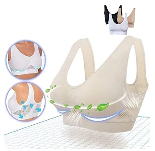 Geoby Breathable Cool Lift Up Air Bra - Stainlesh Breathable Uplift Bra, Seamless Wireless Cool Comfort Breathable Bra (Purple,4Xl) #TOP5