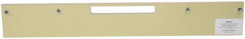 FB-601 3/4" x 6" Flat End Flush Bolt Template