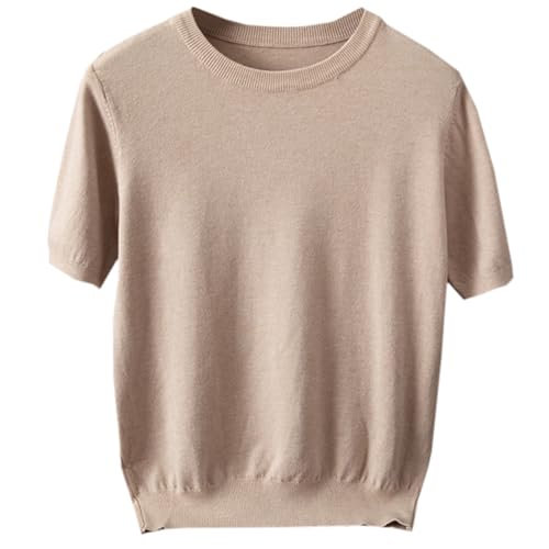 DAIMIDY Men's Casual Crewneck Short Sleeve Sweater