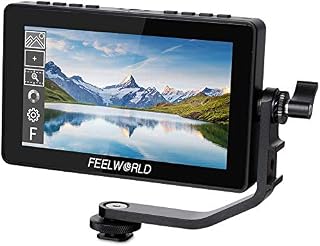 FEELWORLD F5 Pro 5.5 Inch Field Monitor 4K 1920x1080 DSLR HDMI Touch Scree Camera IPS FHD Power Kit to Wireless Transmission Video Assist 5V Type-C Input Tilt Arm (F5 Pro 5" Standard)
