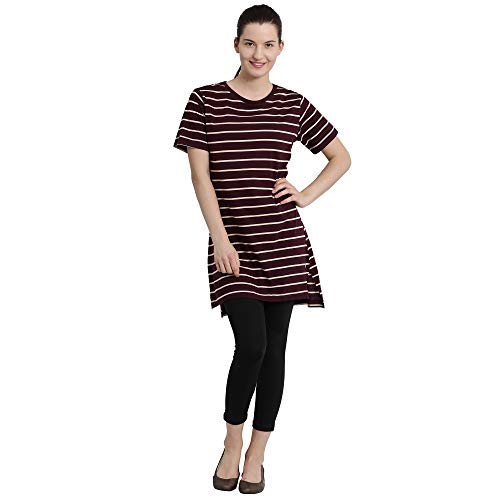 Image of Enamor Essentials E061 Women Night Dress Cotton Tunic Tee