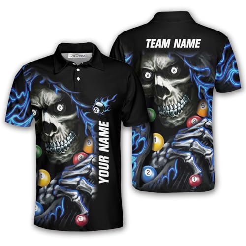 Custom Billiards Shirts, Personalized Billiards Jerseys with Name Team Tournament, Sizes S - 5XL