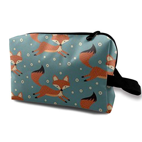 Preisvergleich Produktbild Kleiner Fuchs Kosmetiktaschen Aufbewahrungstasche Schminktasche Mit Bürstenbeutel Tragbarer Reißverschluss Brieftasche Handtasche Für Frauen Notwendig