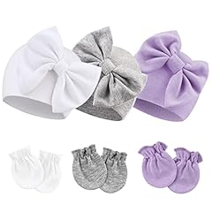 3 Pcs Bow: White & Grey & Purple