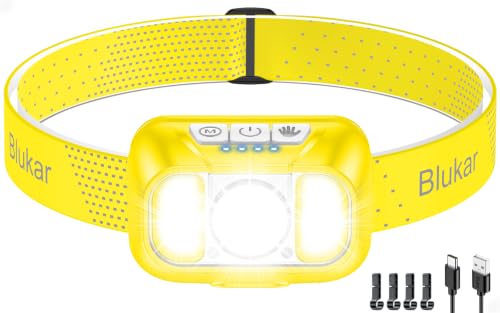 Blukar 2026Linterna Frontal LED Recargable Gen2,Alto Brillo Linterna Cabeza