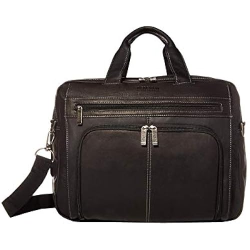 Kenneth Cole REACTION ‘Out of the Bag' Manhattan Colombian Leather 15.6" Laptop Briefcase Travel Business Case Bag