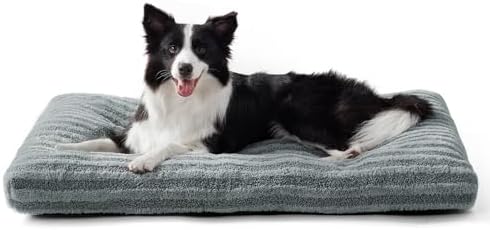 Pawk Hundebett Mittelgroße Hunde, Hundekissen Waschbar Flauschig, Hundekorb Weich Atmungsaktiv, rutschfeste Plüsch-Hundematte, 75x55x9cm