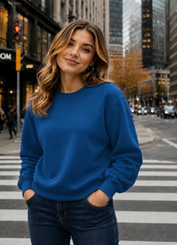 Image of Mack Jonney Women's Solid Winter Sweatshirt|Soft Fleece Fabric Full Sleeve Round Neck Sweatshirt|Stylish Casual Wear for Women-mj-281