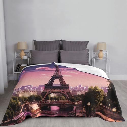Couverture polaire en flanelle douce, jeté de lit réversible de qualité - 4