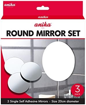 Anika 91630 3-Way Oval Mirror | 2X and 3X Magnification | Portable and Hands Free | Sleek and Stylish, White, 18 x 5 x 27.5 cm