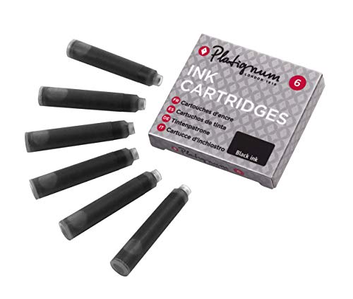 Platignum 50520 - Cartucho para pluma estilográfica (6 unidades), color negro Cover