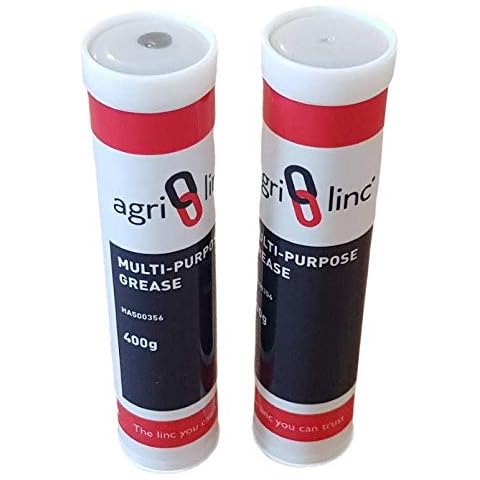Grease Cartridges, Twin Pack, EP2 General Purpose Lithium-Based Brown Grease Lubricant in 400g/14oz Cartridge for Grease Gun, UK Stock for Fast delivery by Agri-Linc Cover