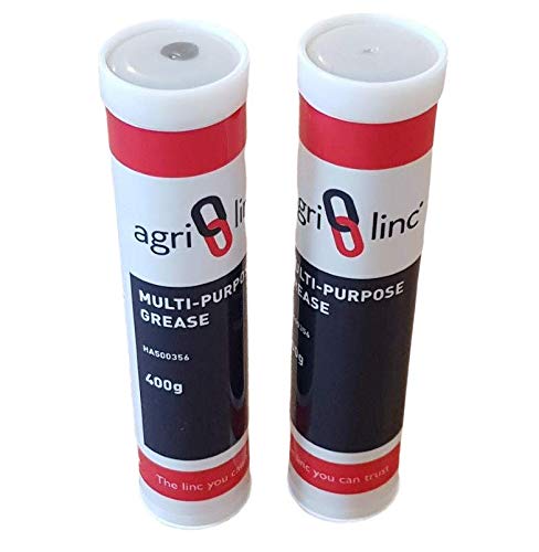Grease Cartridges, Twin Pack, EP2 General Purpose Lithium-based Brown Grease lubricant in 400g/14oz Cartridge for Grease Gun, UK Stock for fast delivery by Agri-Linc