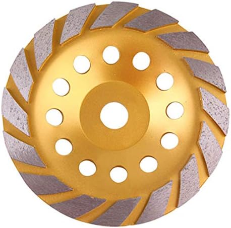Elome 7" Diamond Grinding Cup Wheel Disc Turbo Row Premium Grade for Angle Grinder 16-Segment Heavy Duty Concrete Granite Stone Ceramic with 6/8" 20mm Thread