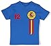 Fussball WM 2022 Fanartikel Baby - 12. Mann Spanien Emblem - 6/12 Monate - Royalblau - Geschenk - BZ02 - Baby Shirt für Mädchen und Jungen