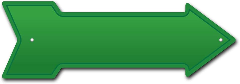 SignMission Green Arrow Sign | Indoor/Outdoor | Direction Arrow Sign Funny Home Décor for Garages, Living Rooms, Bedroom, Offices Personalized Gift | 36" Wide
