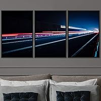 3 Piece Framed Canvas Wall Art Colorful Industrial Lights Canvas Prints Home Artwork Decoration for Living Room,Bedroom - 16