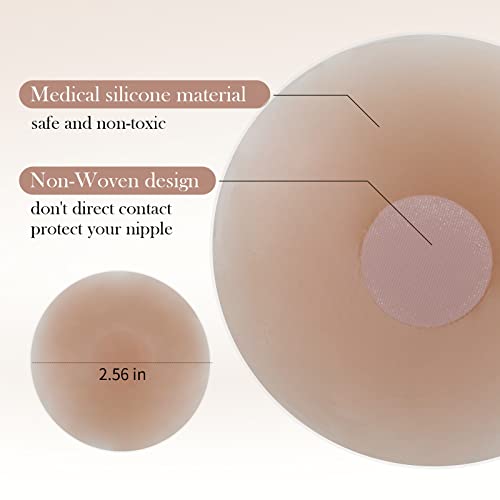 Voch Gala 5 Pairs - Nipple Covers For Women Reusable, Adhesive Silicone Nipple Pasties, Sticky Breast Pasties Petals, Seamless And Comfortable #TOP3