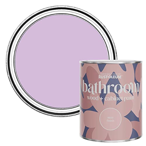 Rust-Oleum Purple Moisture Resistant Bathroom Wood and Cabinet Paint in Matt Finish - VIOLET MACAROON 750ML