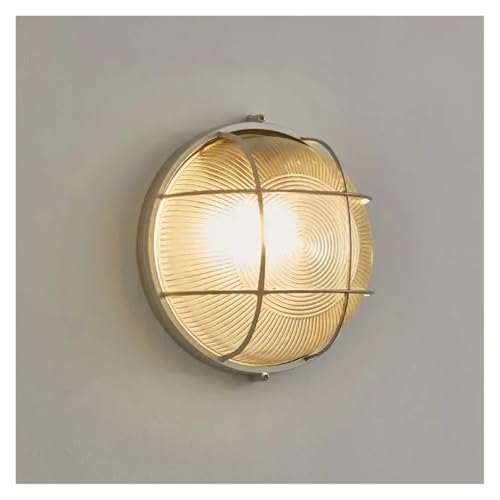 Aplique de pared exterior retro de aluminio fundido decorativo para patio y pasillo
