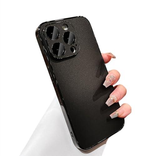 Coque antichoc avec objectif en verre protecteur pour iPhone 12 dos paillettes