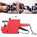 MX6600 Price Tag Gun with 2 Line 10 Digit Labeling Machine for Office Grocery Retail Store Yellow Ink Roller Included (Red)