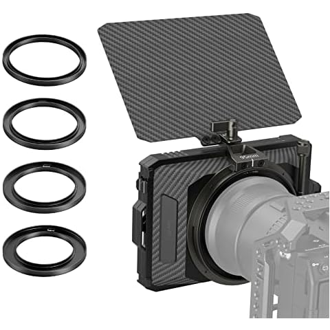 SMALLRIG Mini Matte Box Lite, Camera Matte Box with Top Flag, Compatible with 67mm/72mm/77mm/82mm/95mm Lenses, for 4 x 5.65 Filter/Circular Filter - 3575 Cover