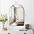 FORBATH Arched Bathroom Mirror 24x36 Inch,Bathroom Mirror Wall Mounted Modern Black Aluminum Alloy Frame Decor Dresser Mirror for Bedroom Living Room Entryway, Hanging or Leaning Against Wall