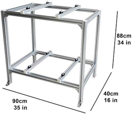 Mini Split Heat Pump Floor Stand - Double Layer Aluminum Alloy AC Condenser Support Bracket, 90x40x88cm, Durable & Weather-Resistant for Optimal Performance image 3