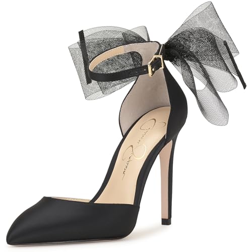 Jessica Simpson Phindies Tulle Bow Pump, Black, 8