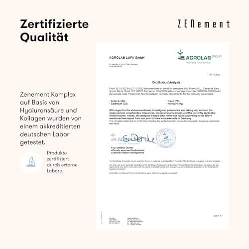 Hyaluron-Kollagen-Kapseln von Zenement – Hyaluronsäure und Kollagen Komplex