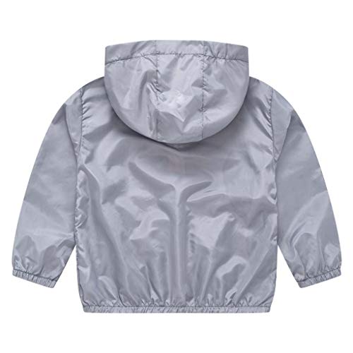 Girls Coat&Jacket,Toddler Kids Summer Sunscreen Jackets Rainbow Hooded Outerwear Zipper Coats,Baby Clothes for Birthday Festival Gifts(Pink,3-4 Year)