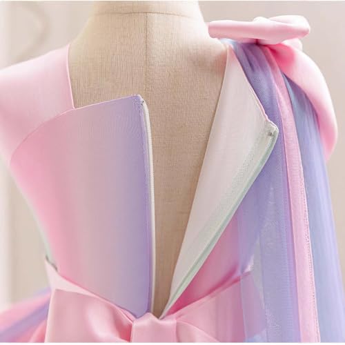 Vestido de princesa arco iris para niñas con falda de malla ligera Generisch 5