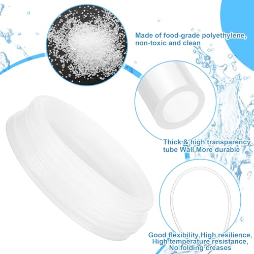 Image of Nuanchu 100ft Polyethylene Tubing, 5 /16 inch Od, 3 /16 inch Id, 1 /16 inch Wall, Transpare