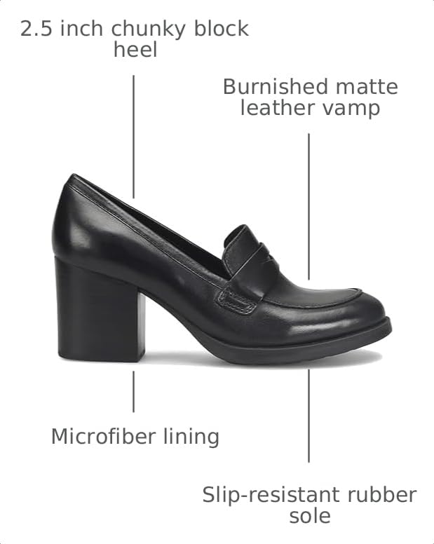 Image of SHODENSE Women Vintage Chunky Heel Loafers Pumps Platform Round Closed Toe Oxford Shoes Burnished Patent Matte Suede Slip On Dress Loafer Block Stacked Heels Office Formal Work Business 4-11 M US