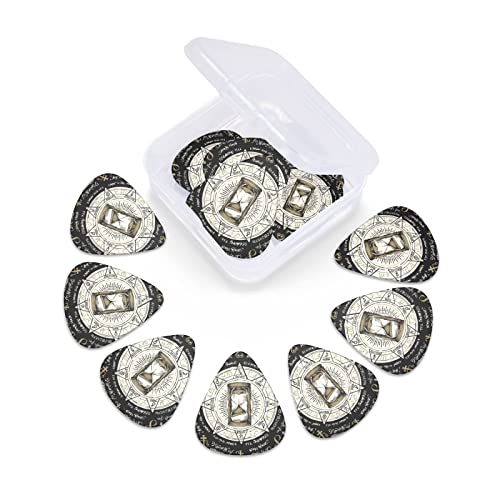 Lot de 12 médiators en forme de sablier avec symbole mysticisme pour guitare électrique basse acoustique Cadeau idéal pour les amateurs de guitare acoustique - Les Beatles, Paul McCartney, John Lennon, RIngo Starr, George Harrison Lot de 12 médiators en forme de sablier avec symbole mysticisme pour guitare électrique basse acoustique Cadeau idéal pour les amateurs de guitare acoustique – Image 4