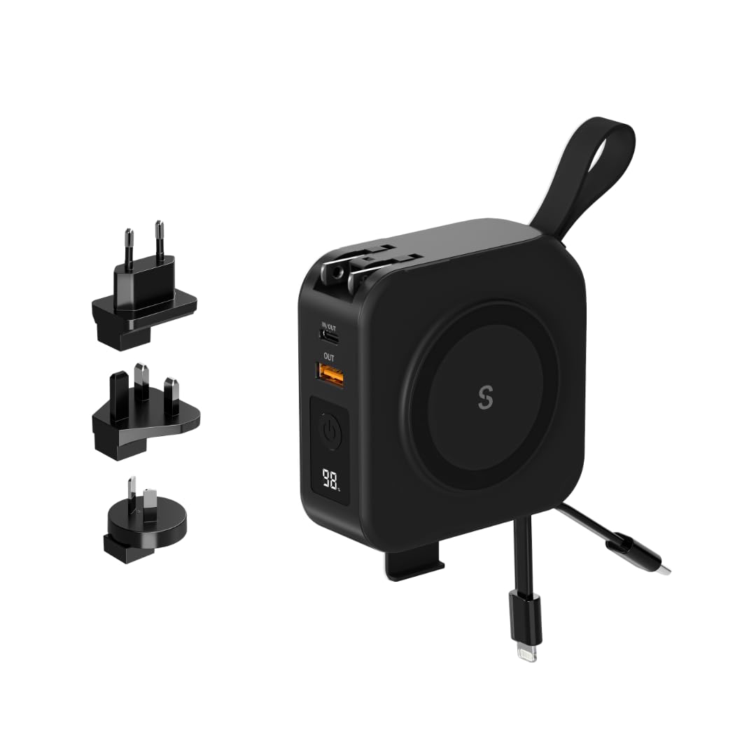 SnapWireless PowerPack Universal 5 in 1 MagSafe Compatible Travel