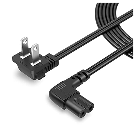 CableCreation 10 Feet 18 AWG Angled 2-Slot Non-Polarized Angle Power Cord for Samsung TV LG TCL Replacement (IEC320 C7 to Nema 1-15P), 3M