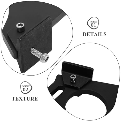 Supports d'aileron arrière de voiture 10" en alu noir pour la décoration du coffre de route - 3