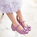 Furdeour Purple Girls Flats Shoes for Size 13 Wedding Party High Heels Girls Cosplay Low Heeled Princess Little Kid(2701Purple 13)