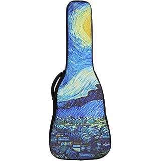 MQJ Sac À Guitare Acoustique de 36 Pouces 41 Pouces Épaissie Épaule Guitare Étui À Dos À Dos À Bandoulière Réglable Case… - Les Beatles, Paul McCartney, John Lennon, RIngo Starr, George Harrison