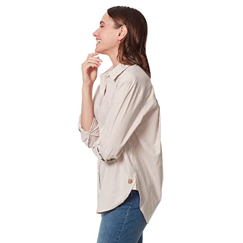 Image of Gloria Vanderbilt Women's Amanda Oversized Button Down Shirt with Roll-tab Sleeves