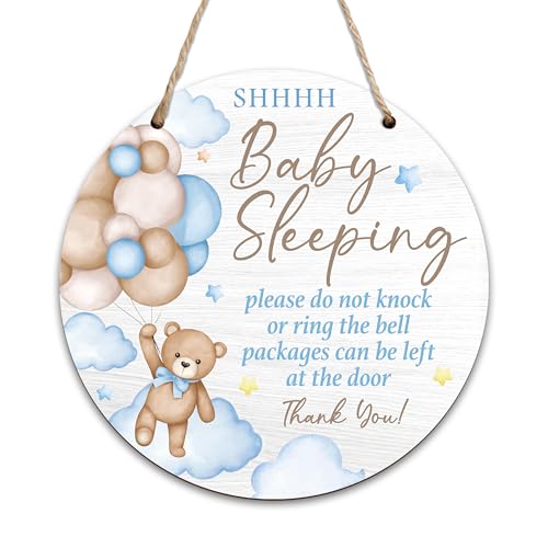 Baby Sleeping Door Sign For Front Door