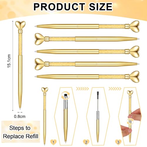 Stylos à bille rétractables thème cœur, cadeaux de Saint-Valentin et fêtes, lot de 24